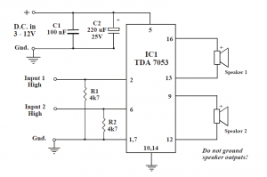 Power Amplifier Mini TDA7053